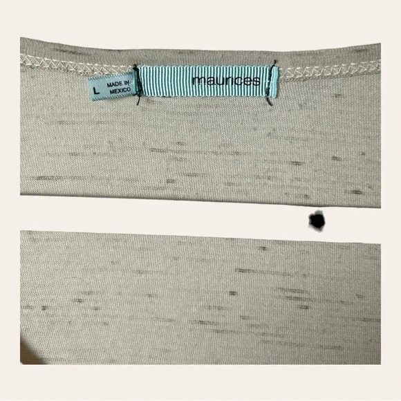 0455. Maurices LONG SLEEVE LIGHTWEIGHT TOP SIZE LARGE - Picture 5 of 9